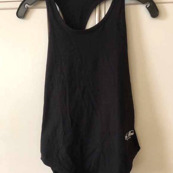 BLACK RACER BACK WOMENS ACTIVEWEAR TANK TOP BLACK - Picture 1 of 2
